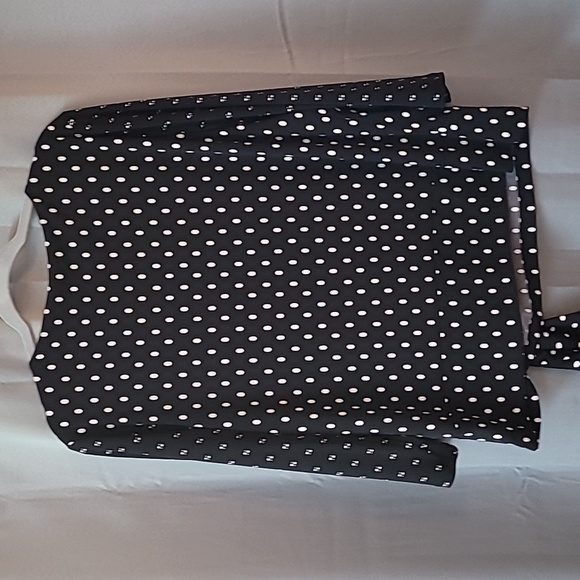 Chico's Black and White Polka Dot and Print Top - Picture 7 of 7
